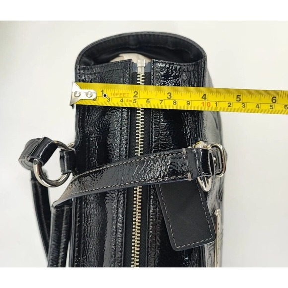 COACH Gallery Embossed Black Patent Leather Medium Tote Bag F19462 Fast Ship - Picture 11 of 15